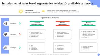 Guide For User Segmentation Introduction Of Value Based Segmentation To ...