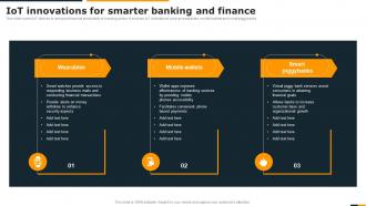 Guide Of Integrating Industrial Internet IOT Innovations For Smarter Banking And Finance