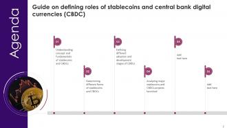 Guide On Defining Roles Of Stablecoins And Central Bank Digital Currencies CBDC Complete Deck BCT CD Professional Graphical
