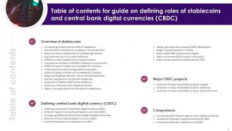 Guide On Defining Roles Of Stablecoins And Central Bank Digital Currencies CBDC Complete Deck BCT CD Colorful Graphical