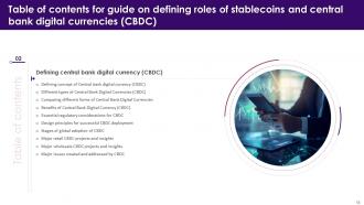 Guide On Defining Roles Of Stablecoins And Central Bank Digital Currencies CBDC Complete Deck BCT CD Template Captivating