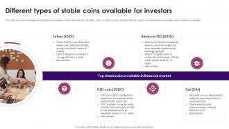 Guide On Defining Roles Of Stablecoins Different Types Of Stable Coins Available For Investors BCT SS