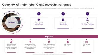 Guide On Defining Roles Of Stablecoins Overview Of Major Retail CBDC Projects Bahamas BCT SS