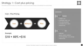 Guide To Common Product Pricing Strategies Strategy 1 Cost Plus Pricing Ppt Slides Sample