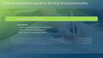 Guide to develop brand personality powerpoint presentation slides Branding CD