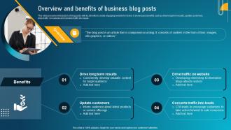 Guide To Digital Marketing Collateral Overview And Benefits Of Business Blog Posts MKT SS