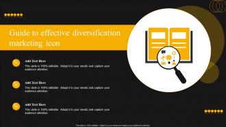 Guide To Effective Diversification Marketing Icon