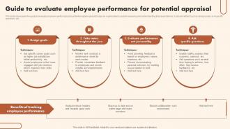 Guide To Evaluate Employee Performance For Potential Appraisal