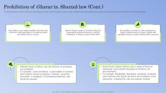 Guide To Islamic Banking Prohibition Of Gharar In Shariah Law Fin SS V Unique Appealing