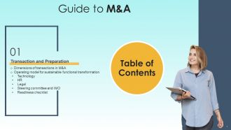 Guide To M And A Table Of Contents Ppt Slides Icons