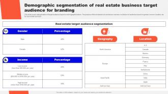 Guide To Real Estate Branding Demographic Segmentation Of Real Estate Business Strategy SS