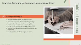 Guideline For Brand Performance Maintenance Team Branding CD V