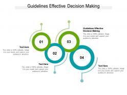Guidelines effective decision making ppt powerpoint presentation summary model cpb