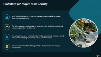 Guidelines For Buffet Table Setting Training Ppt