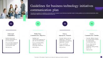 Guidelines For Business Technology Initiatives Communication Plan