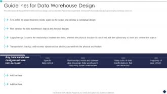 Guidelines For Data Warehouse Design Analytic Application Ppt Pictures