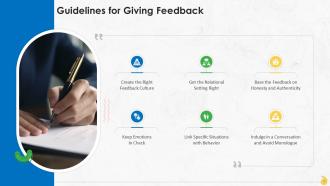 Guidelines For Giving Feedback Training Ppt