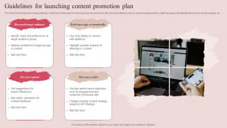 Guidelines For Launching Content Promotion Plan
