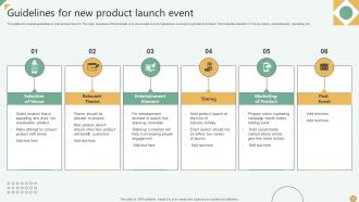 Guidelines For New Product Launch Event