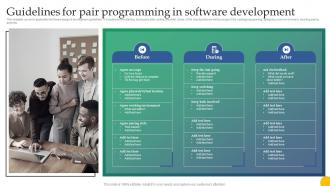 Guidelines For Pair Programming In Software Development Design For Software A Playbook