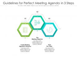 Guidelines for perfect meeting agenda in 3 steps