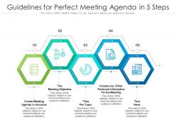 Guidelines for perfect meeting agenda in 5 steps