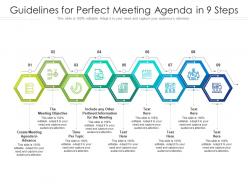 Guidelines for perfect meeting agenda in 9 steps