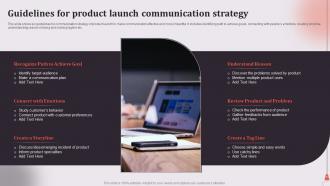 Guidelines For Product Launch Communication Strategy
