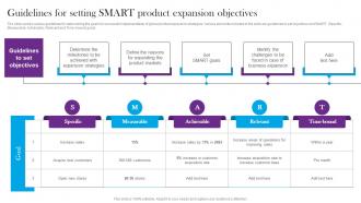 Guidelines For Setting Smart Product Expansion Objectives Comprehensive Guide For Global