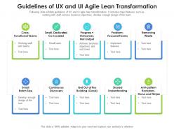 Guidelines of ux and ui agile lean transformation