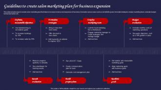 Guidelines To Create Salon Marketing Plan For Business Expansion
