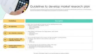 Guidelines To Develop Market Research Plan