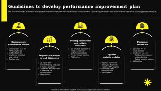 Guidelines To Develop Performance Improvement Plan