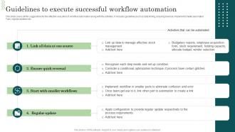 Guidelines To Execute Successful Workflow Automation Workflow Automation Implementation