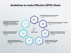Guidelines to make effective sipoc sheet