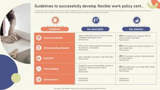 Guidelines To Successfully Develop Flexible Work Policy Strategies To Create Sustainable Hybrid Downloadable Colorful