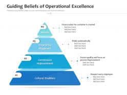 Guiding beliefs of operational excellence