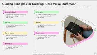 Guiding Principles For Creating Core Value Statement