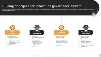 Guiding Principles For Innovation Governance System