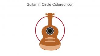 Guitar In Circle Colored Icon In Powerpoint Pptx Png And Editable Eps Format