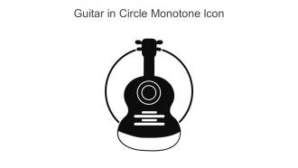 Guitar In Circle Monotone Icon In Powerpoint Pptx Png And Editable Eps Format