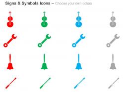 Guitar screwdriver bell wrench ppt icons graphics
