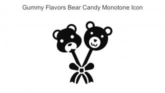 Gummy Flavors Bear Candy Monotone Icon In Powerpoint Pptx Png And Editable Eps Format
