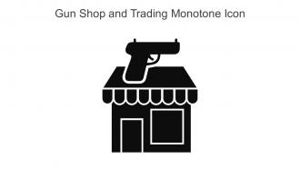 Gun Shop And Trading Monotone Icon In Powerpoint Pptx Png And Editable Eps Format