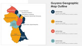 Guyana Geographic Map Outline
