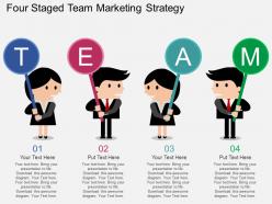 Gv Four Staged Team Marketing Strategy Flat Powerpoint Design