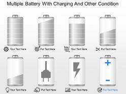 Gv multiple battery with charging and other condition powerpoint template