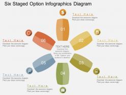 Gv six staged option infographics diagram flat powerpoint design
