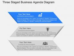 Gv three staged business agenda diagram powerpoint template