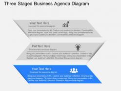 Gv three staged business agenda diagram powerpoint template